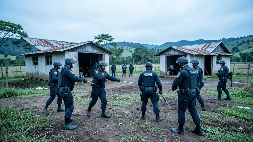 Policía desmantela laboratorio de cocaína en hacienda rural de Yaguachi