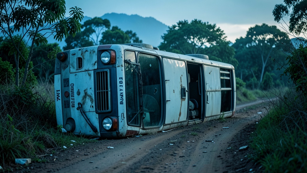 Bus se volcó en vía Bucay-El Triunfo; ECU 911 activó respuesta inmediata