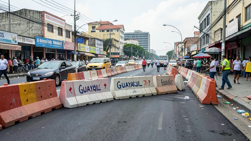 Cierre parcial en Av. Carlos Julio Arosemena cerca de Terpel afecta tránsito hacia Daule