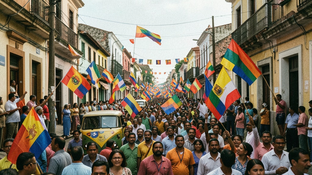 Noboa presenció el festejo por los 206 años de Independencia de Guayaquil