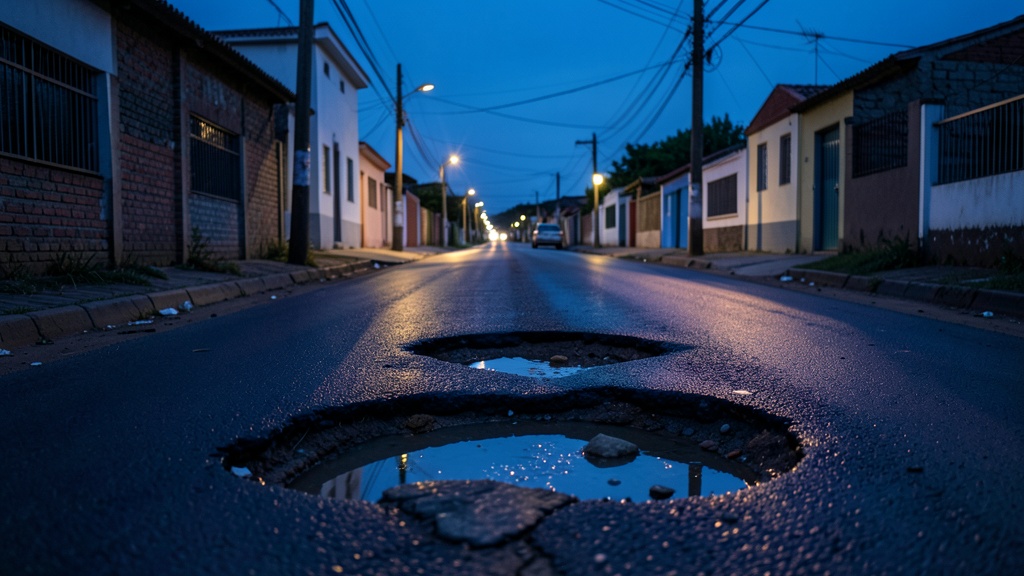 Vía hacia Naupe en Daule: falta de luz y baches preocupan a los moradores