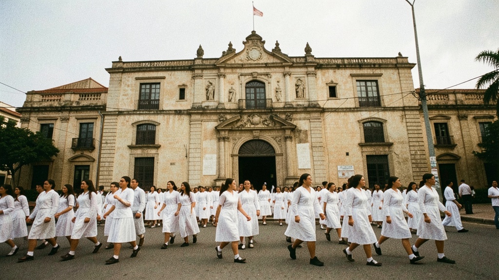 Colegio Vicente Rocafuerte gana el certamen Voces a Guayaquil en su 488 aniversario
