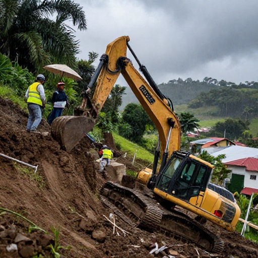 Alcaldía inicia estabilización de talud en Los Senderos ante temporada de lluvias