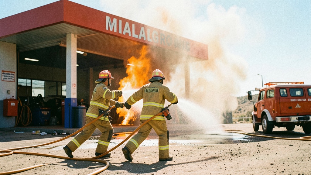 Incendio en gasolinera de Milagro no dejó heridos tras rápida intervención de Bomberos