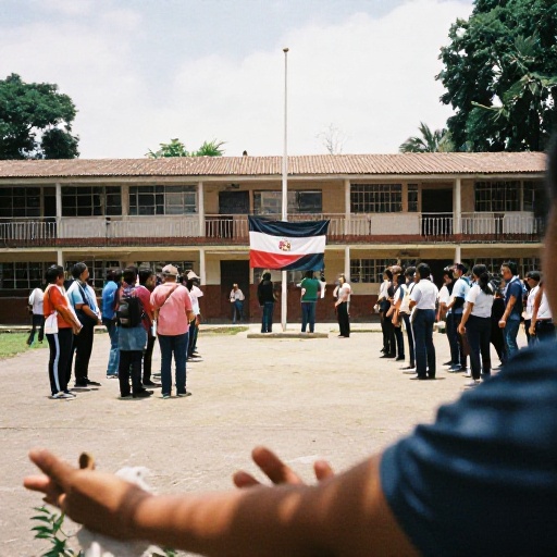Colegios guayaquileños inician el juramento a la Bandera con participación familiar