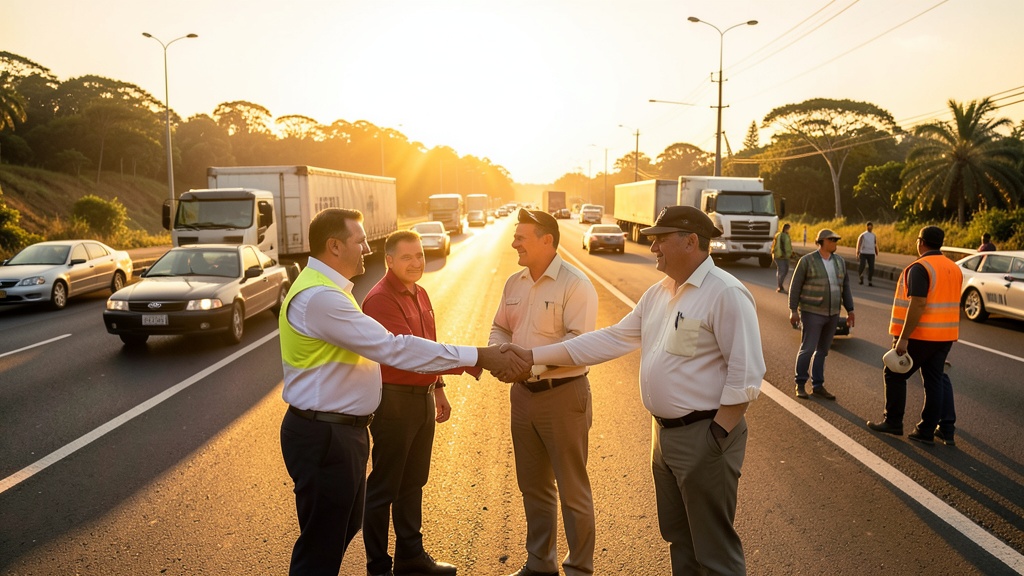Gobierno y transportistas firman acuerdo para reducir inseguridad vial en el Guayas