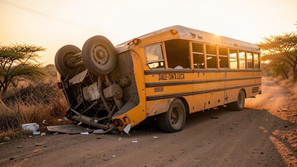 Volcamiento de bus en vía Daule-Santa Lucía deja heridos a las 05:03