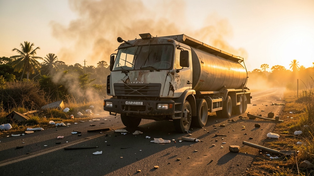 Conductor de camión cisterna fallece en accidente en vía Daule, norte de Guayaquil