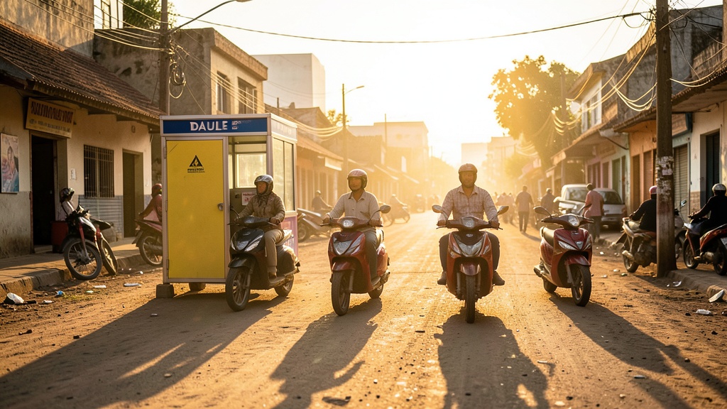 Municipio habilita punto de desinfección para tricimotos en Daule