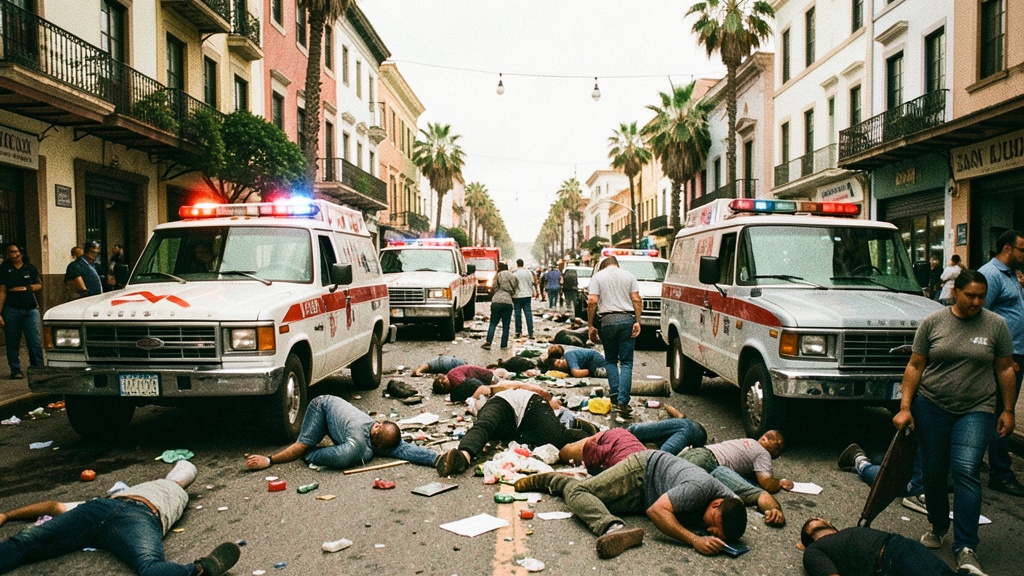 Balacera en fiesta navideña deja decenas de heridos en Santa Lucía