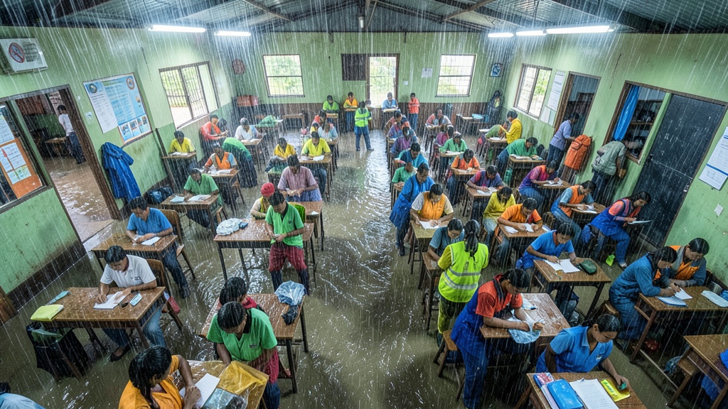 Estudiantes de Ariel aprenden protocolos ante lluvias intensas por El Niño