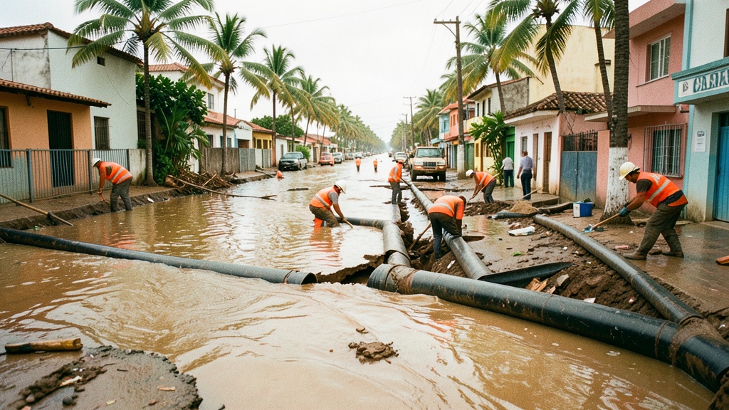 Aguas negras inundan Playas por ruptura de tubería; reparaciones inician el 23
