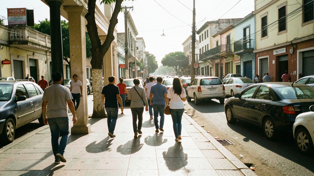 Ocupación del espacio público obliga a peatones a caminar por la calzada en Guayaquil