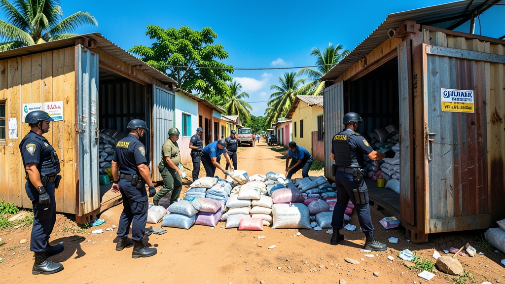 Policía desmantela dos almacenes de droga en Isidro Ayora y Salitre; incautan 8 toneladas
