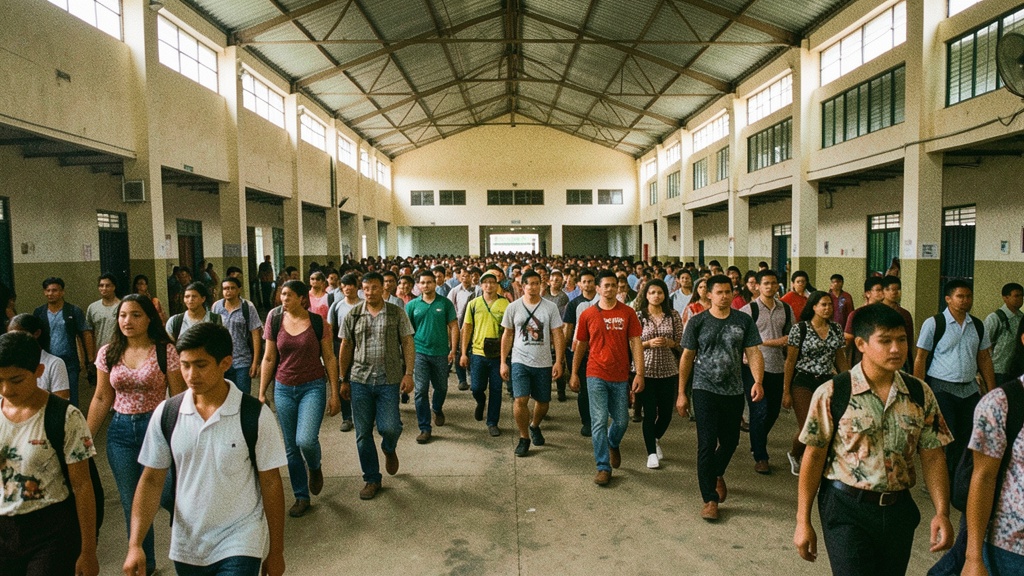 Estudiantes llenaron el Batallón del Suburbio con desfiles y banderas