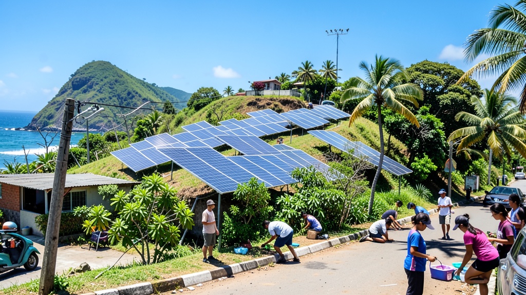 Estudiantes de la UPS instalaron paneles solares en La Masa 2, Isla Puná