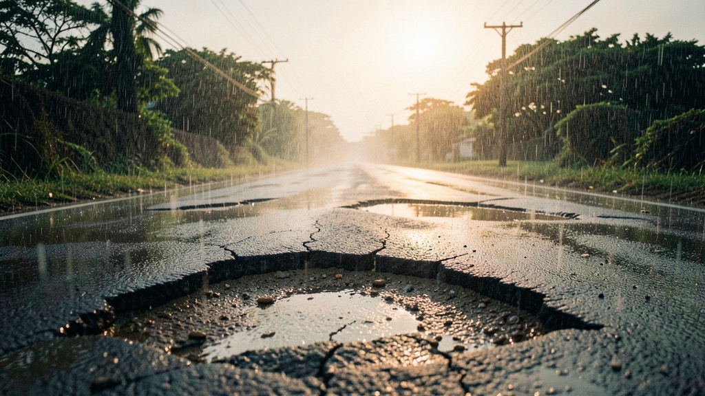 Vía Jujan-Babahoyo sigue rota: baches e inundaciones paralizan el transporte en Guayas