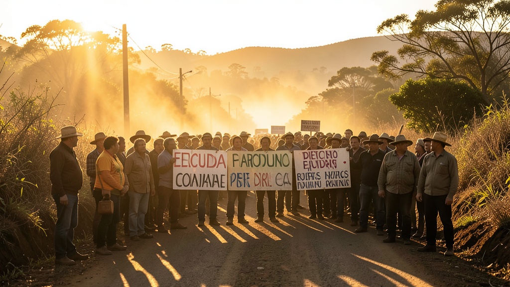 Cierre de la vía Daule-Santa Lucía por protestas arroceras en septiembre de 2018