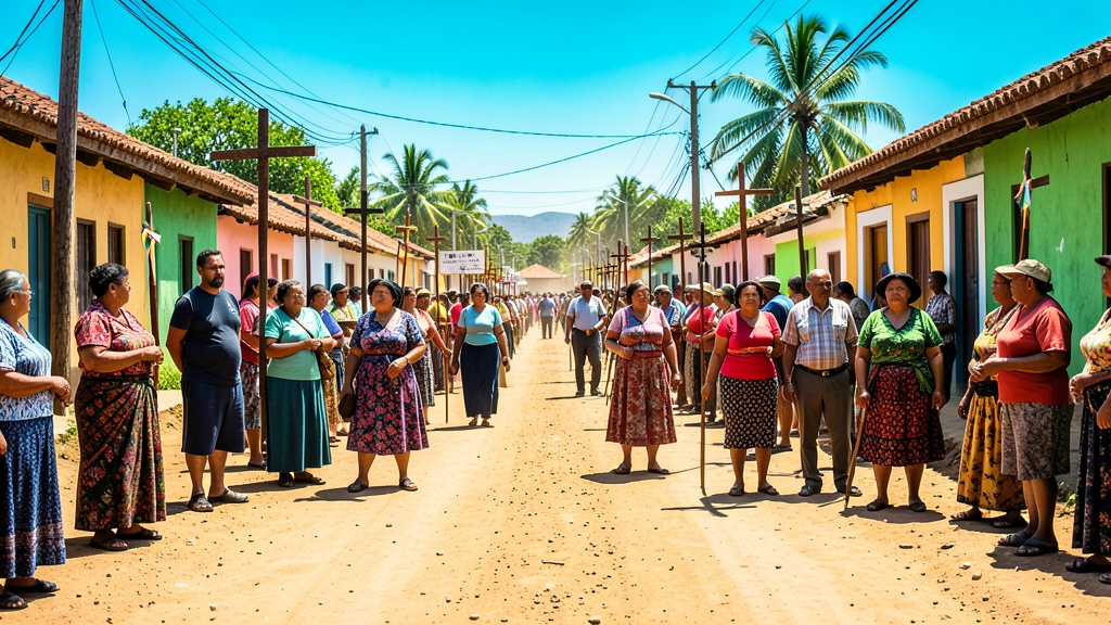 Procesión del Viernes Santo une a fieles de Nobol, Daule y Salitre