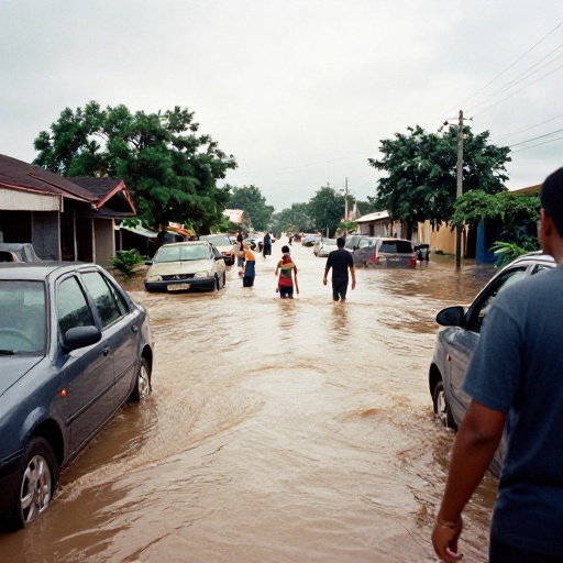 Lluvia en Sauces 6: agua invade hogares y paraliza el tráfico en Guayaquil