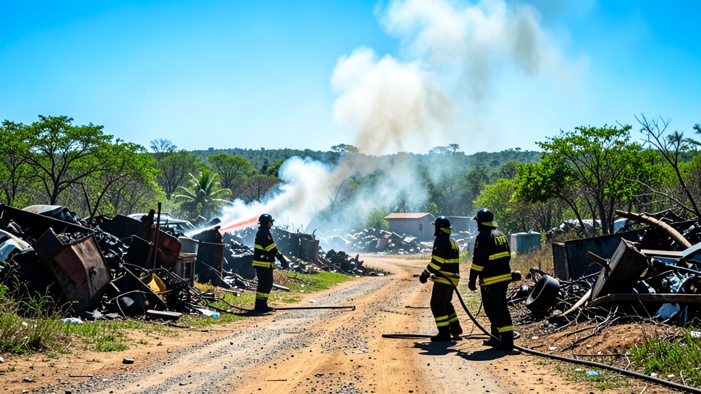 Incendio en chatarrización de Durán: Bomberos controlan fuego en Adelca sin heridos