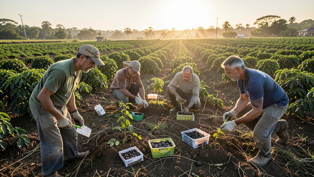 60 productores de Naranjal reciben kits para mejorar café y cacao