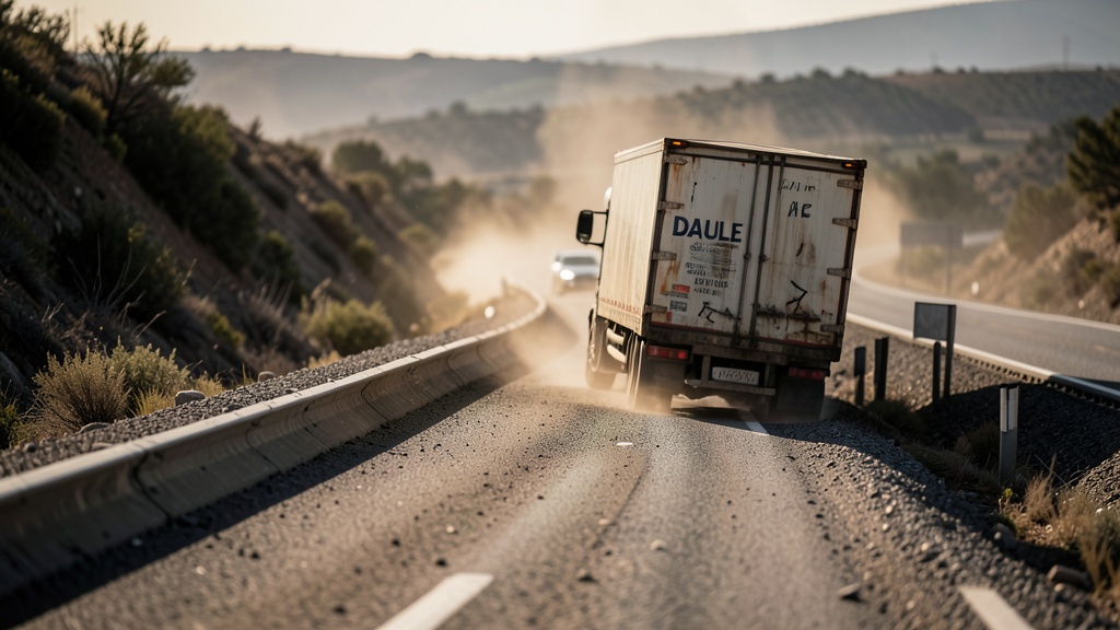Accidente de tránsito con trailer en redondel Daule-Las Maravillas