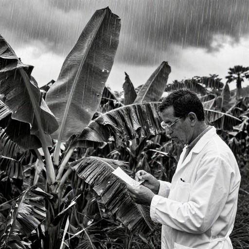Banano guayaquileño enfrenta doble reto: Fusarium y lluvias extremas con estrategia científica