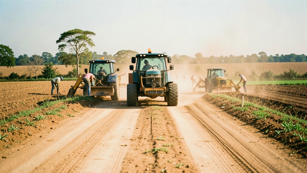 Nobol compra rodillo y motoniveladora para mejorar caminos vecinales