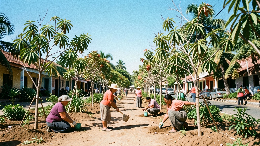 Candidatas a Reina de Guayaquil 2026 plantan 40 árboles nativos en Parque Samanes