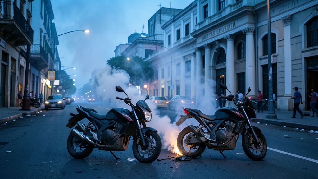 Choque entre dos motos en avenida Daule y el Empalme cerca del Juzgado