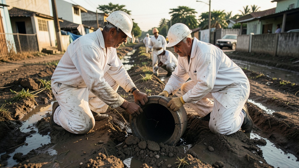 Corte de agua en El Rosado: reparan fuga y restablecen el servicio
