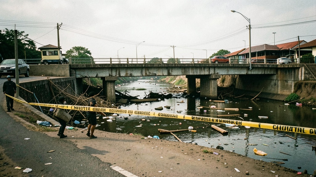 Atentado explosivo cierra el puente sobre el río Churute en Guayaquil