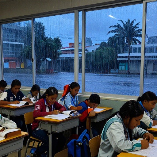 Lluvias en Guayas: ¿Qué pasa con las clases en las escuelas de Durán?