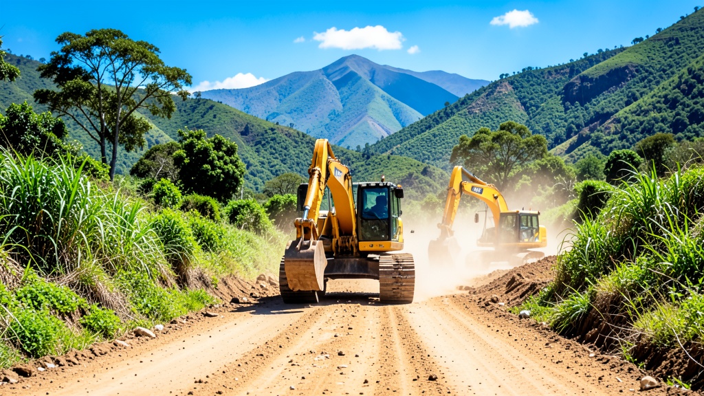 Maquinaria avanza en obras de mejoramiento vial en Colinas del Valle