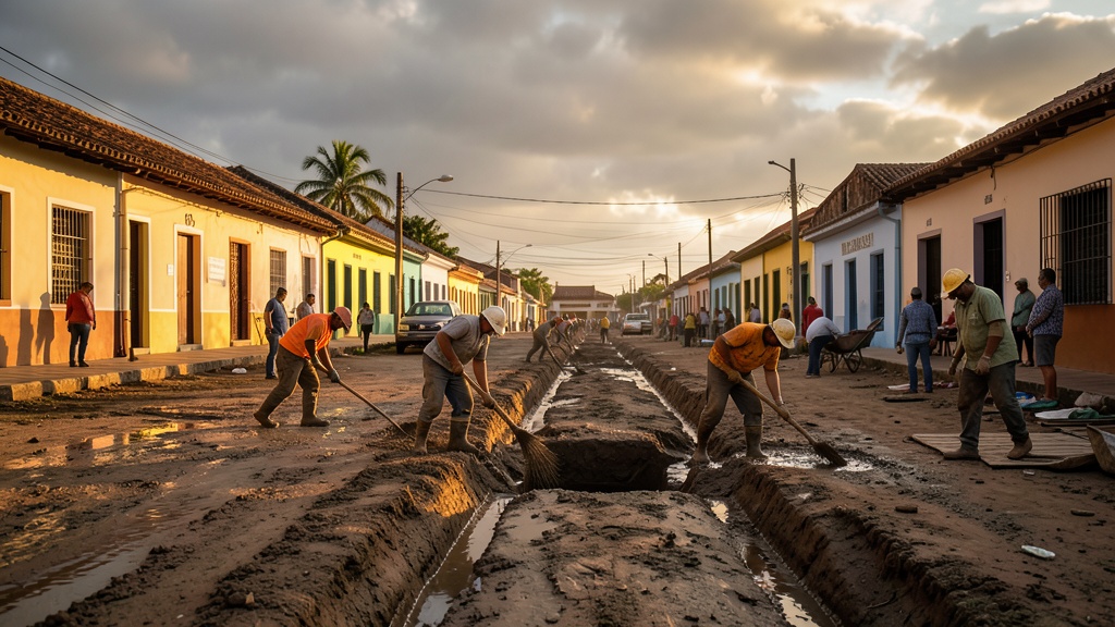 Cuadrillas de Amagua atienden drenajes por lluvias en Diana Quintana
