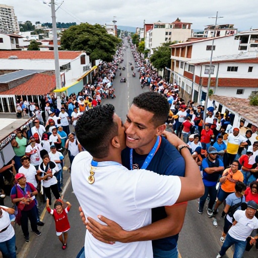 Prefecto Encalada celebra el oro nacional de Hernán Valencia en Guayaquil