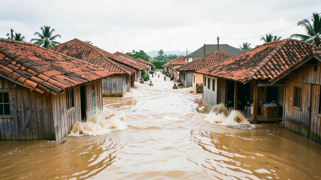 Lluvia intensa inundó Playas el 21 de febrero; el agua entró a viviendas y cabañas
