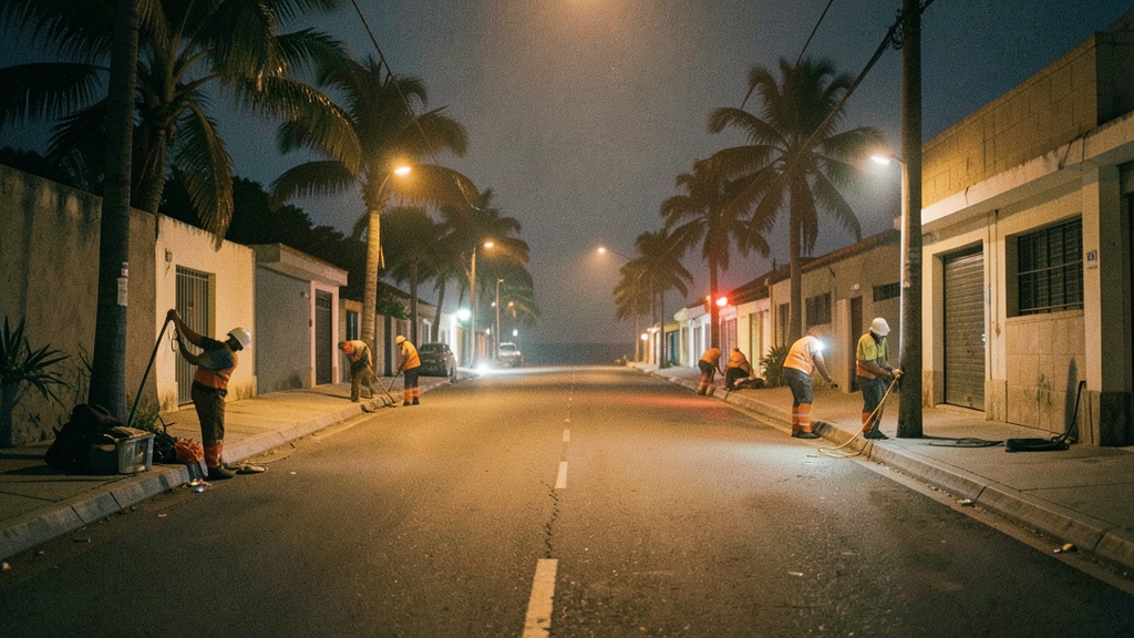Alumbrado en Playas: CNEL promete luces LED hasta febrero 2026