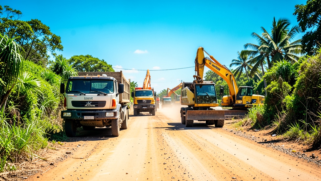 Maquinaria avanza en obras de mejoramiento vial en Cooperativa 28 de Agosto