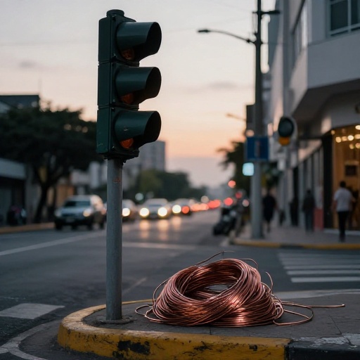 Hurto de cables deja 10 intersecciones semaforizadas sin operar en Guayaquil