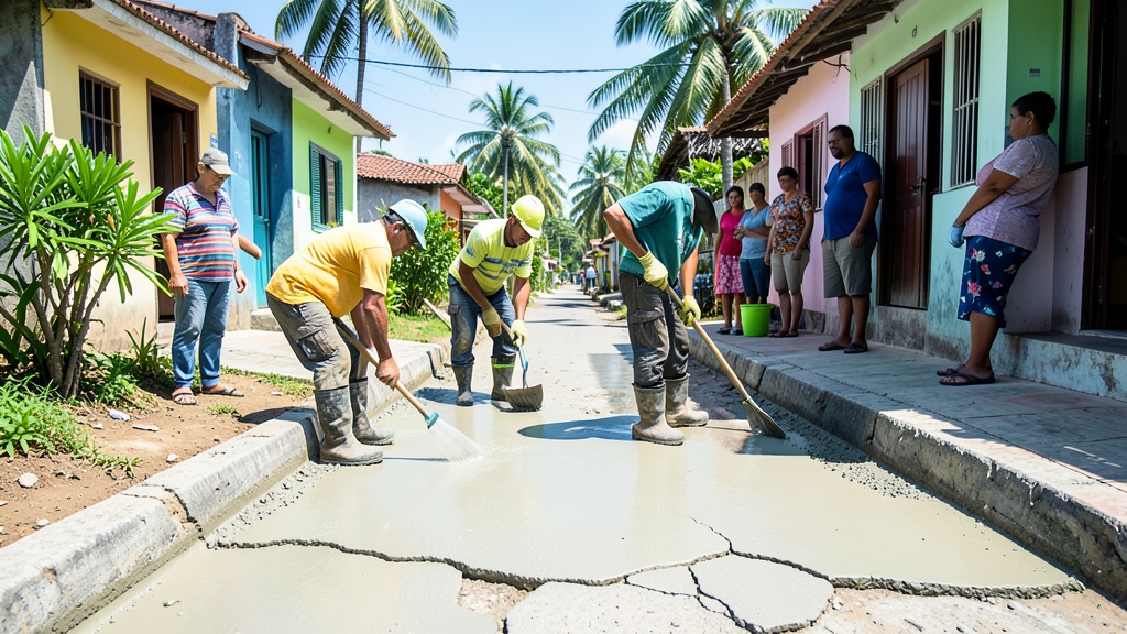 Municipio de Daule inicia bacheo en La Aurora tras reclamos de vecinos