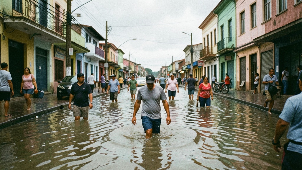 Lluvias intensas dejan agua acumulada en cinco zonas de Guayaquil este martes