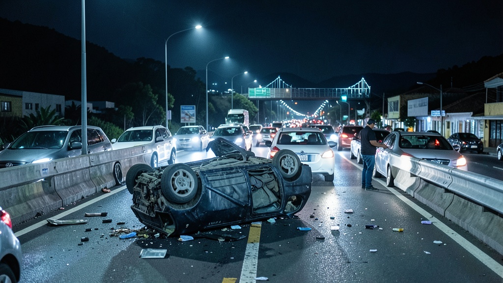Choque fatal en el puente Yaguachi-Durán deja dos muertos tras fiesta