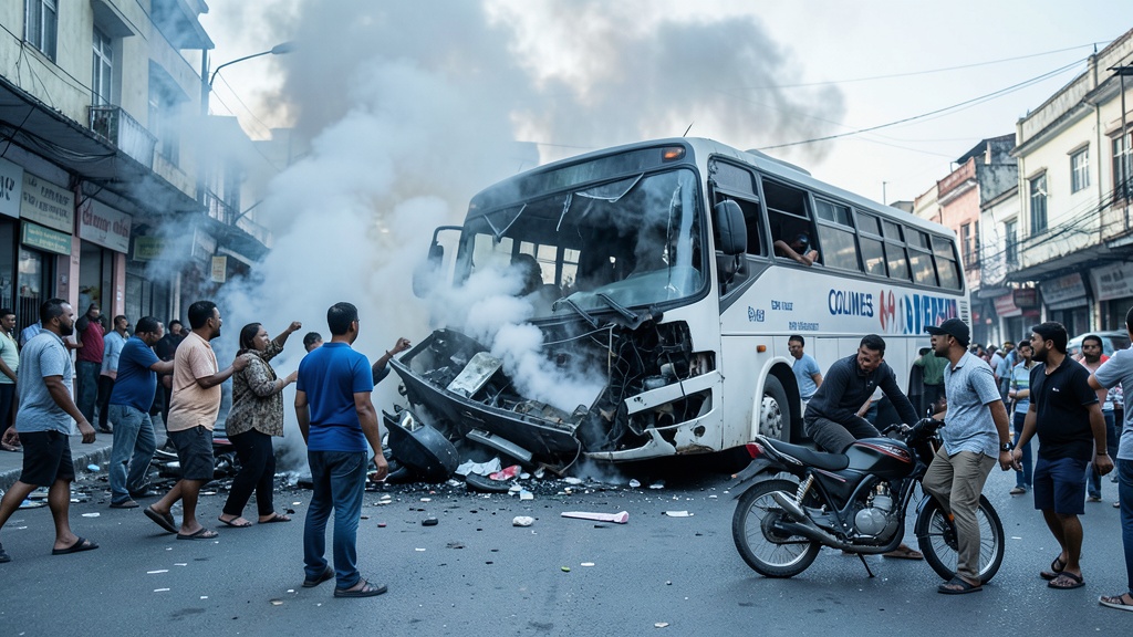 Trágico accidente en Colimes deja tres muertos tras choque entre bus y motocicleta