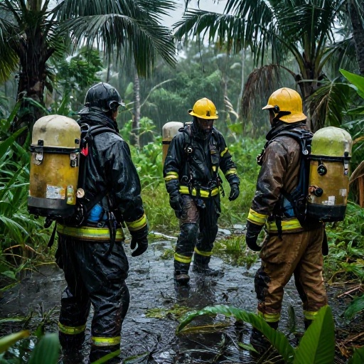 Bomberos de Guayaquil se preparan ante lluvias de El Niño con entrenamientos en esteros