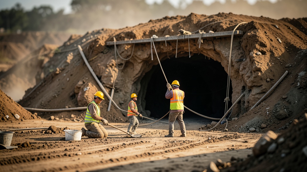Avanza construcción de gruta virginal en Parque Santa Clara de Daule