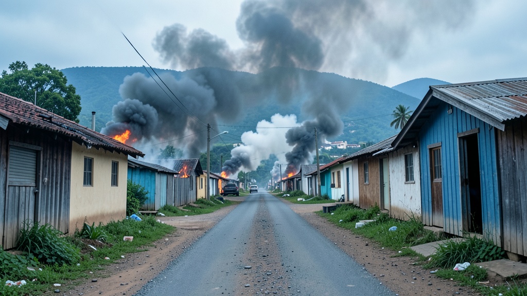 Incendio destruye cinco viviendas en vía Durán-Boliche, General Pedro J. Montero