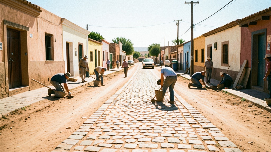 Municipio de Milagro inicia cambio de adoquines en el centro para mejorar circulación