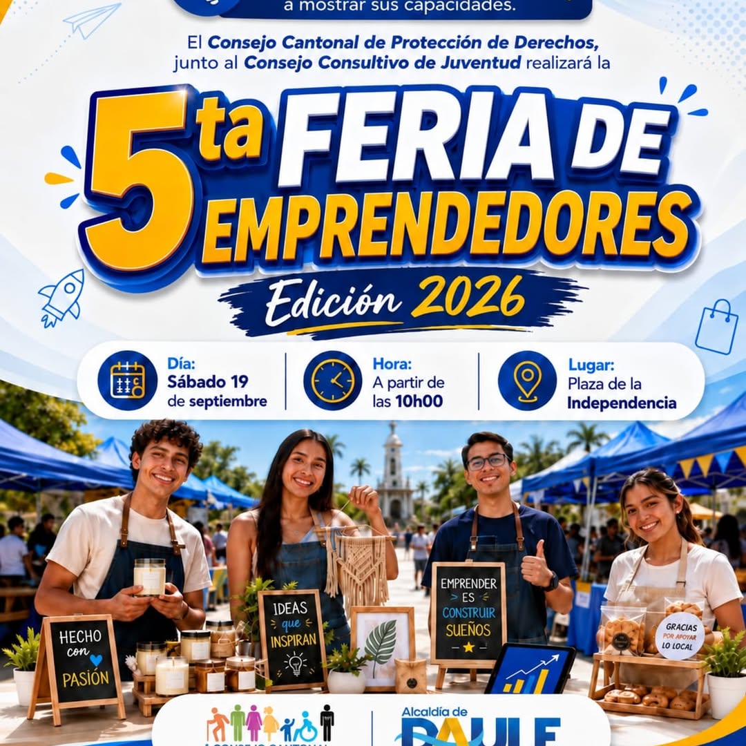 La 5ta Feria de Emprendedores de Daule reunirá a jóvenes creativos el 19 de septiembre